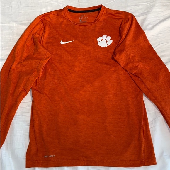 Nike Tops - Nike Dri-Fit Clemson Tigers Orange LS Shirt. Small